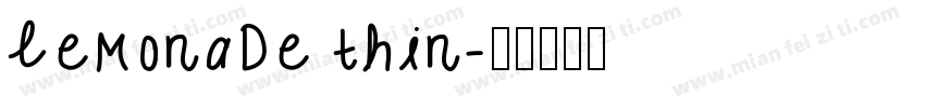 Lemonade thin字体转换